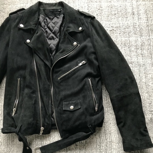 BLK DNM Other - BLK DNM Mens Suede Leather Bike Jacket